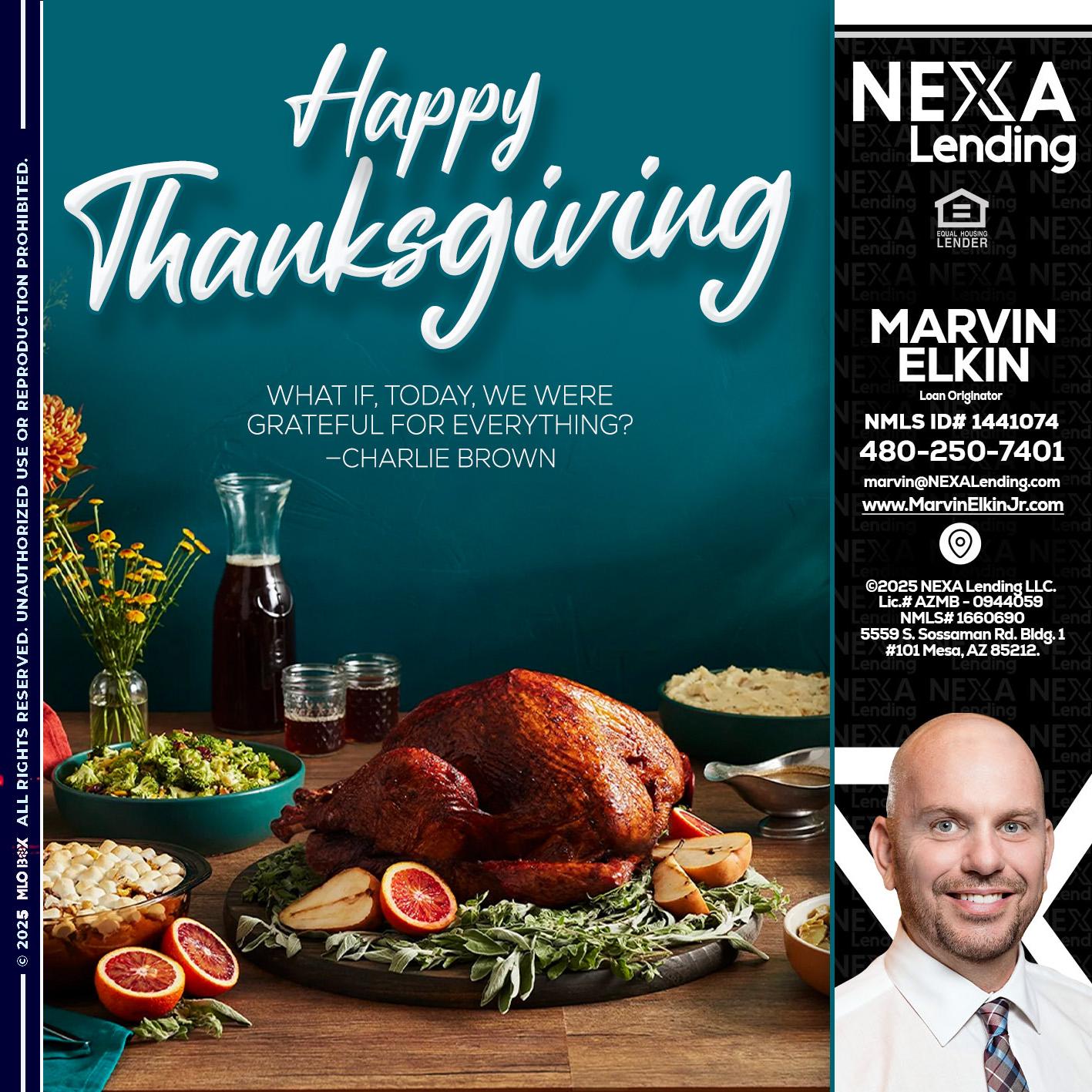 happy Thanksgiving - Marvin Elkin -Loan Originator