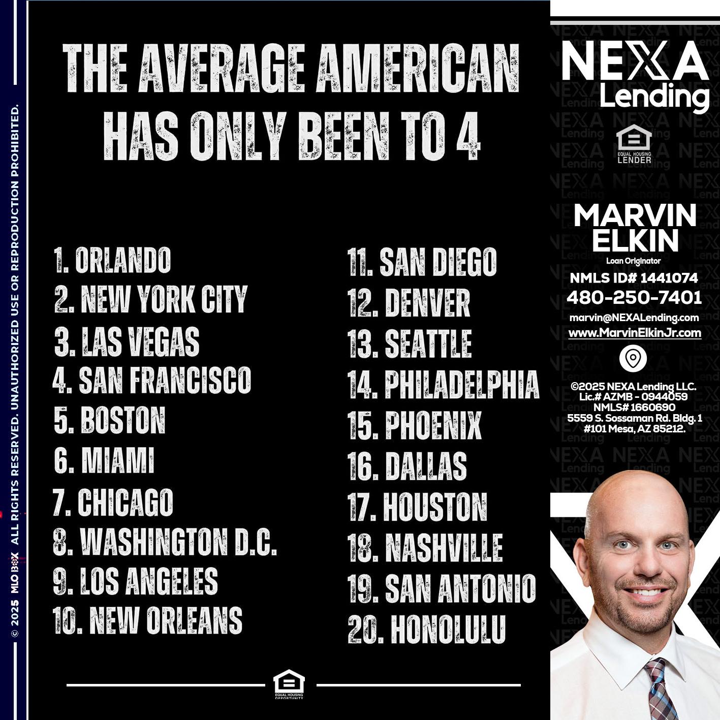 THE AVERAGE AMERICAN - Marvin Elkin -Loan Originator