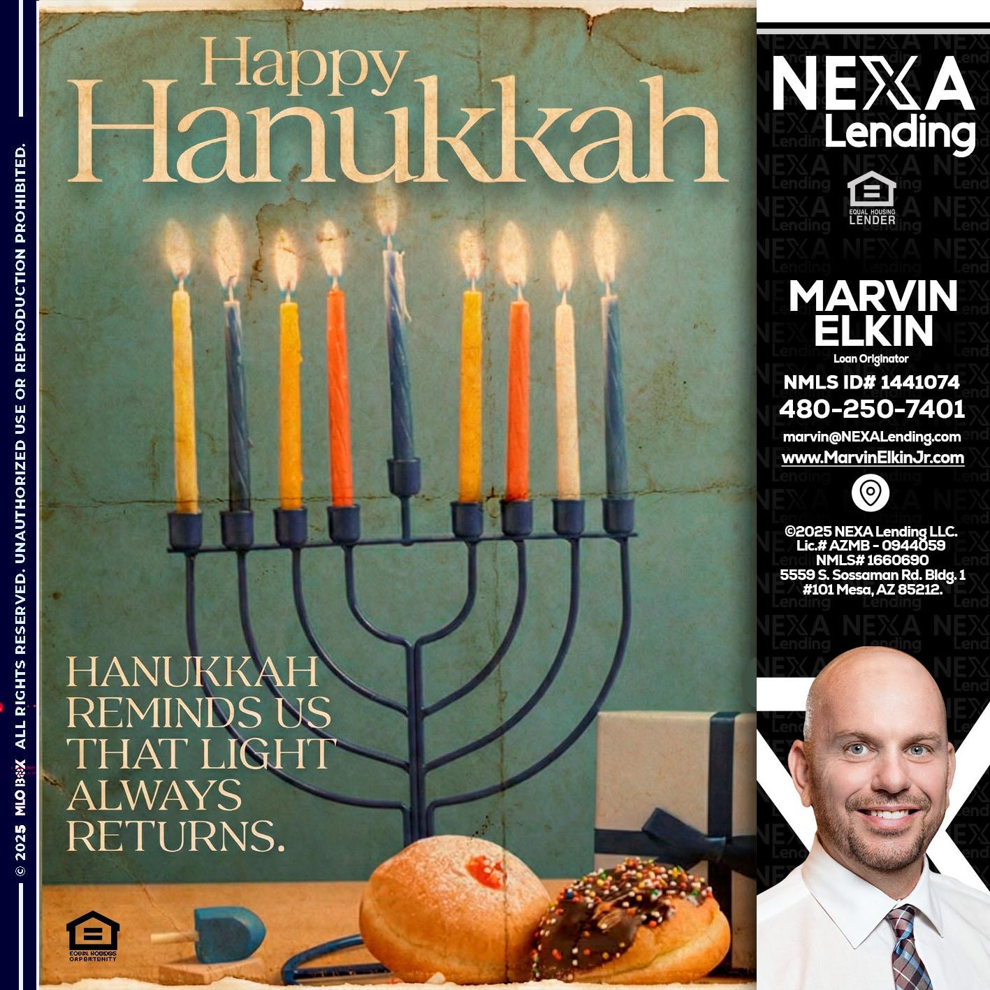 HAPPY HANUKKAH - Marvin Elkin -Loan Originator