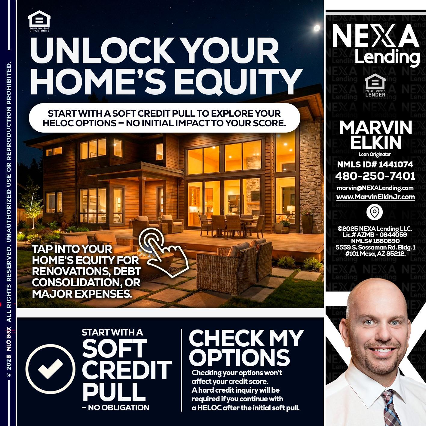 UNLOCK YOUR HOMES - Marvin Elkin -Loan Originator