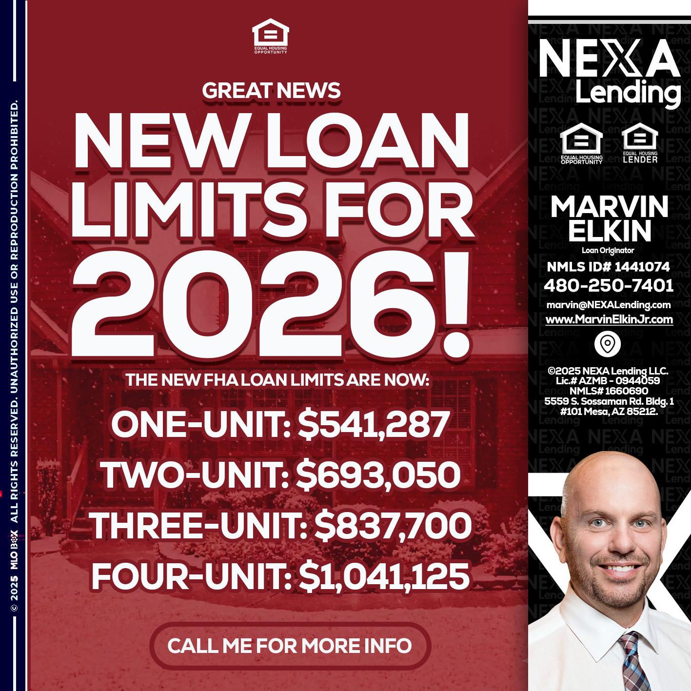 loan limits - Marvin Elkin -Loan Originator