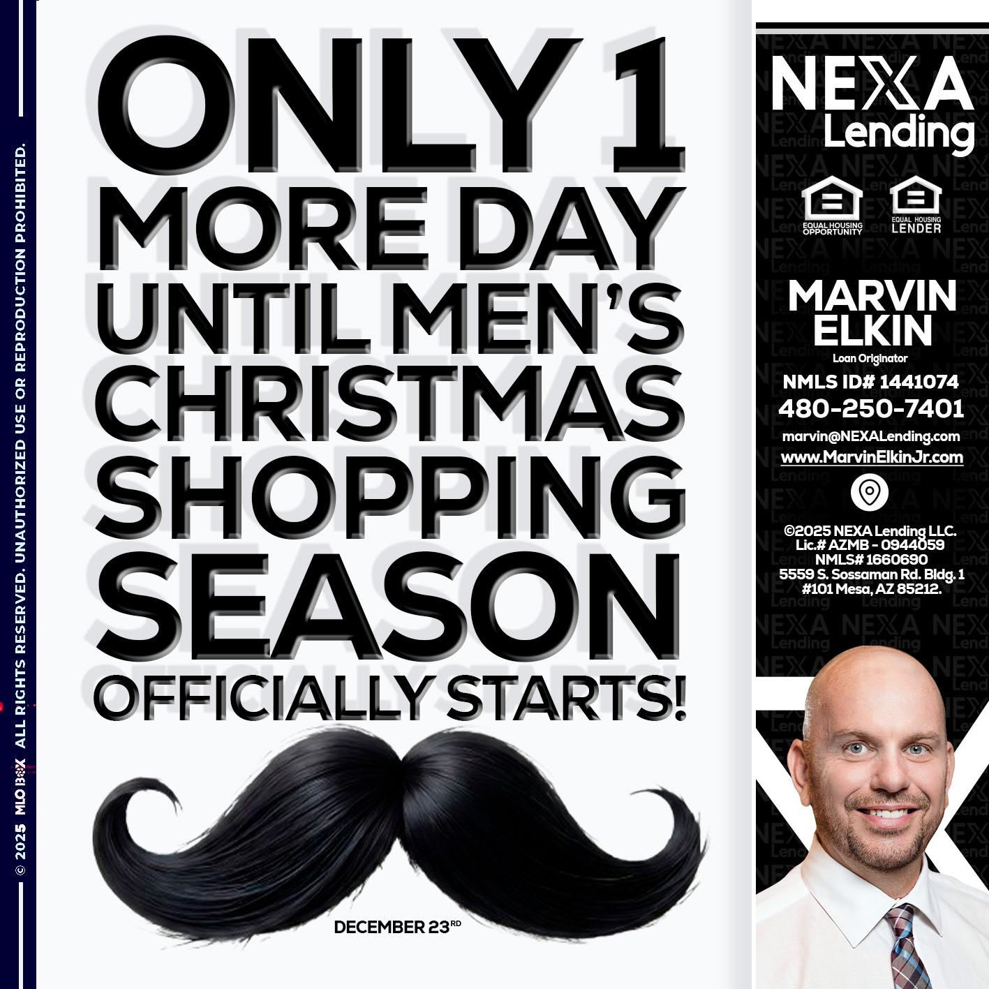 ONLY 1 DAY - Marvin Elkin -Loan Originator