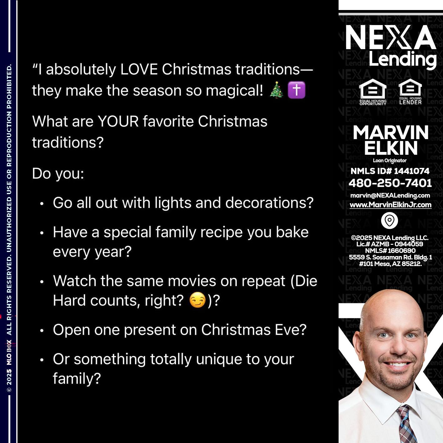 I love christmas - Marvin Elkin -Loan Originator