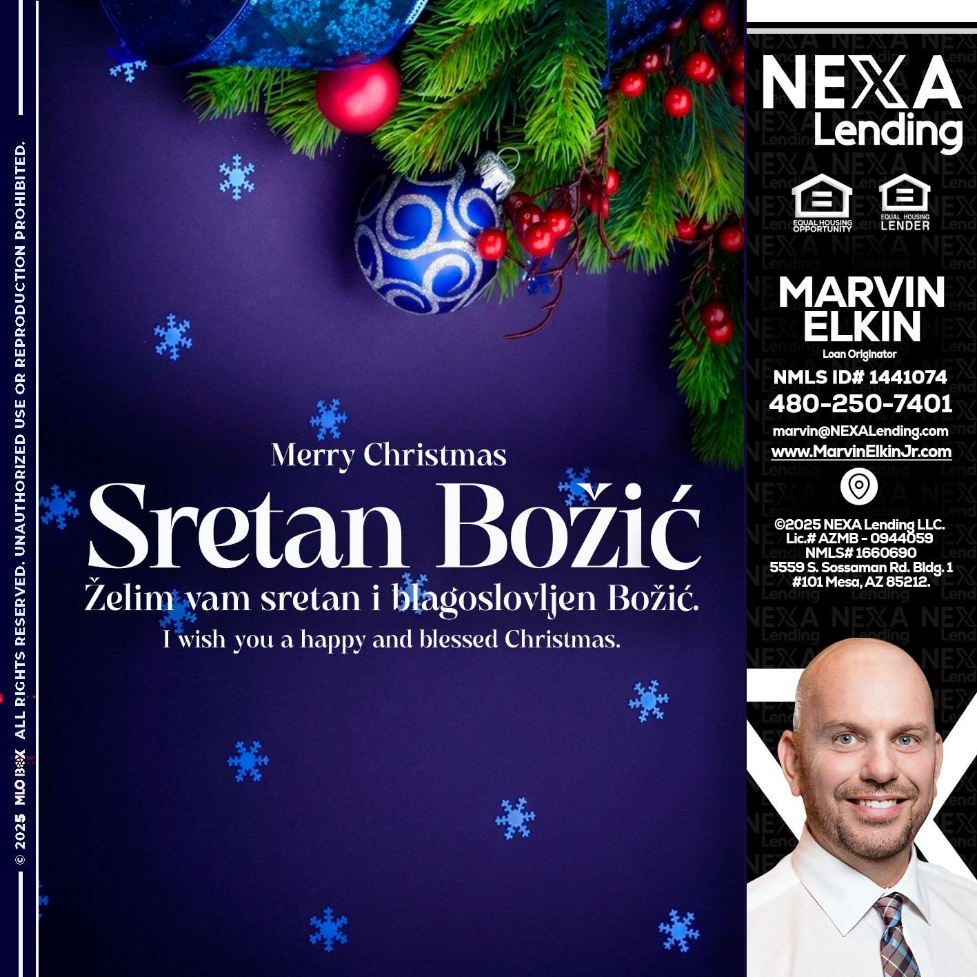 Sretan Božić - Marvin Elkin -Loan Originator