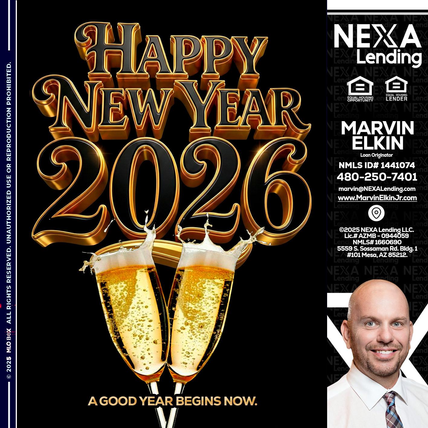 happy new year 2026 - Marvin Elkin -Loan Originator