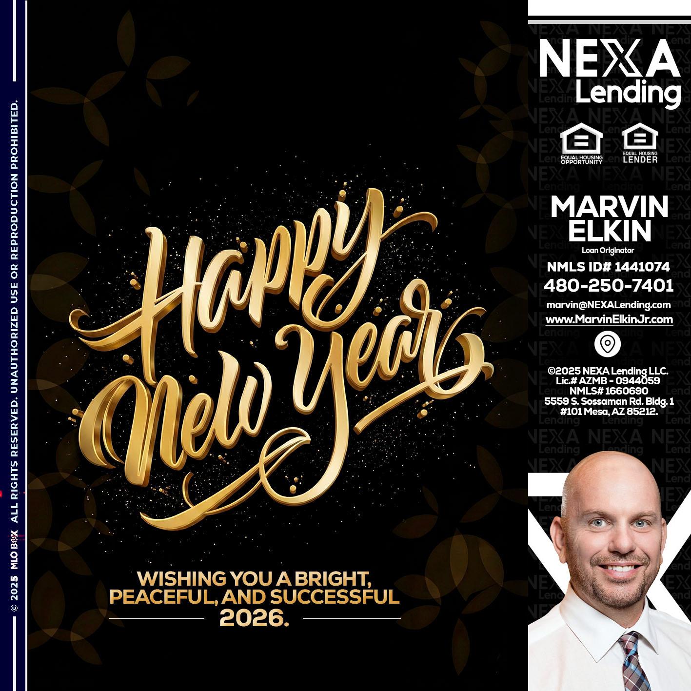 HAPPY NEW YEAR - Marvin Elkin -Loan Originator