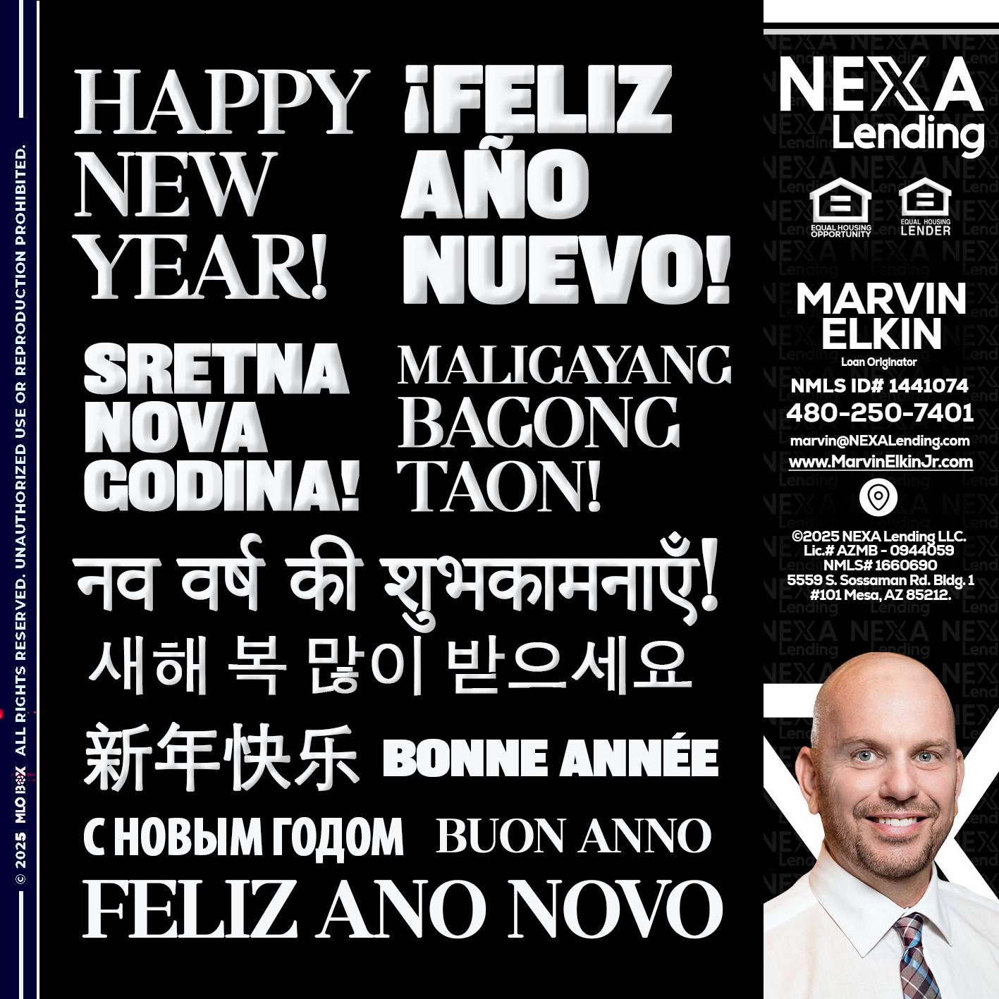 HAPPY NEW YEAR - Marvin Elkin -Loan Originator
