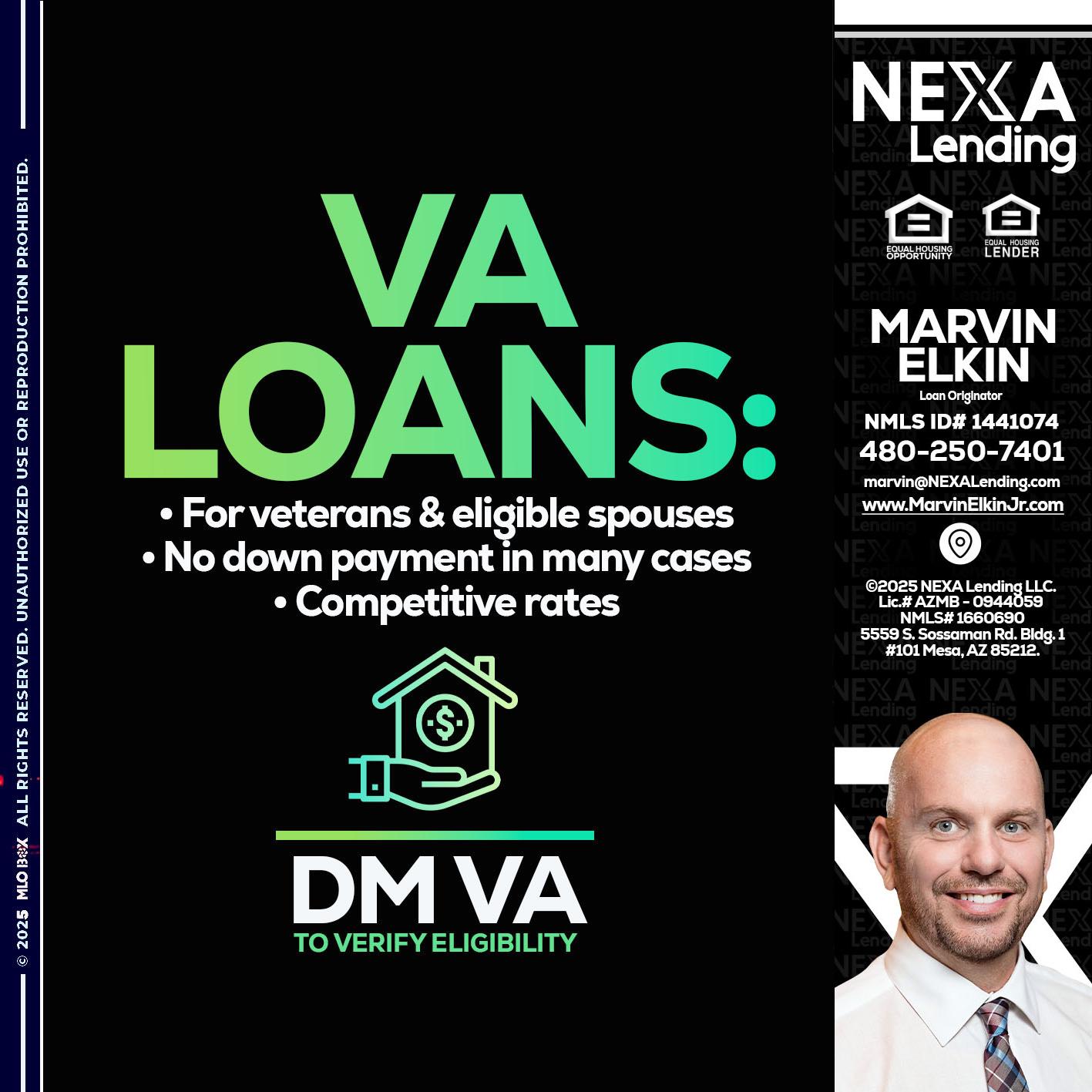 VA LOANS - Marvin Elkin -Loan Originator