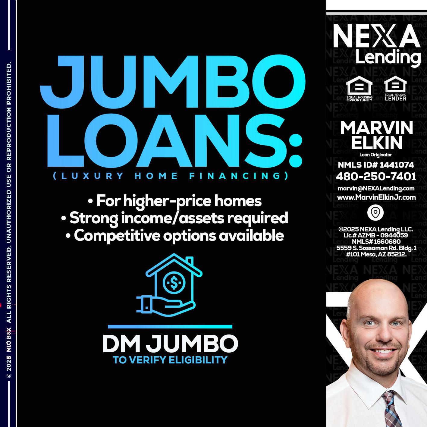 JUMBO LOANS - Marvin Elkin -Loan Originator