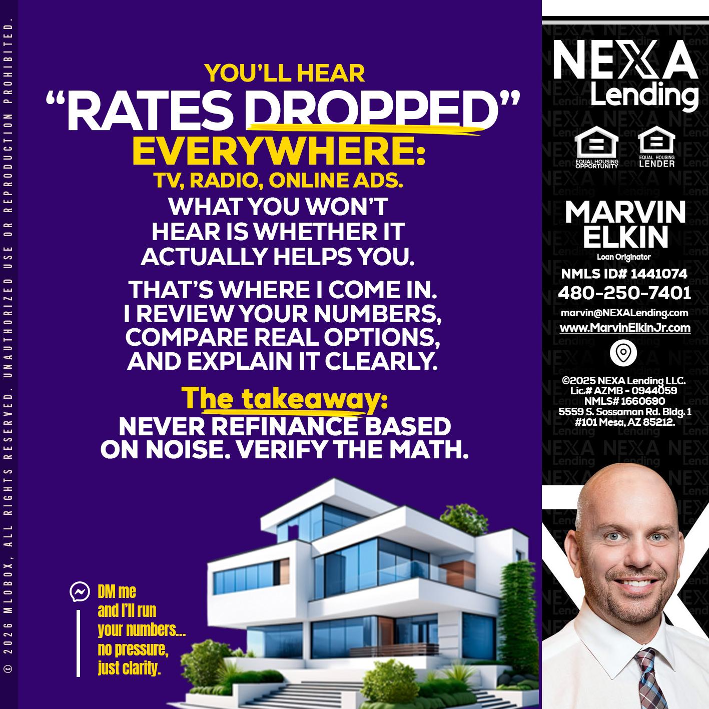 RATES DOPPED - Marvin Elkin -Loan Originator
