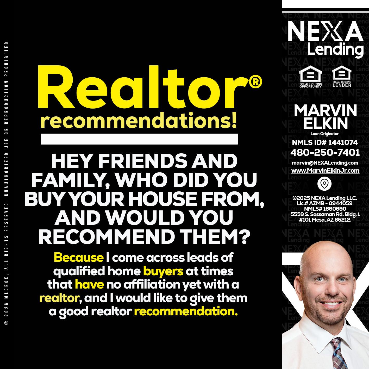 REALTOR - Marvin Elkin -Loan Originator
