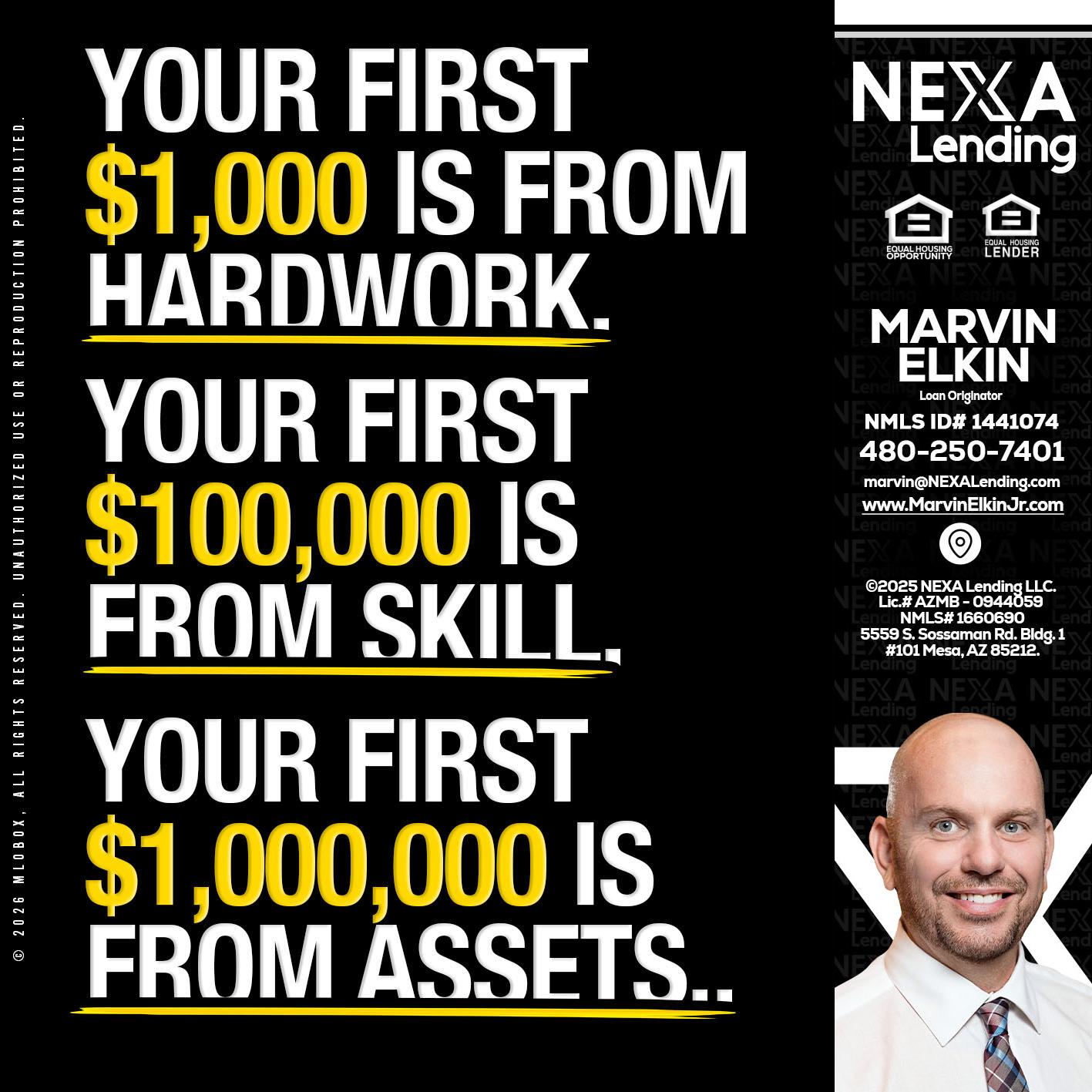 YOUR FIRST $1000 - Marvin Elkin -Loan Originator