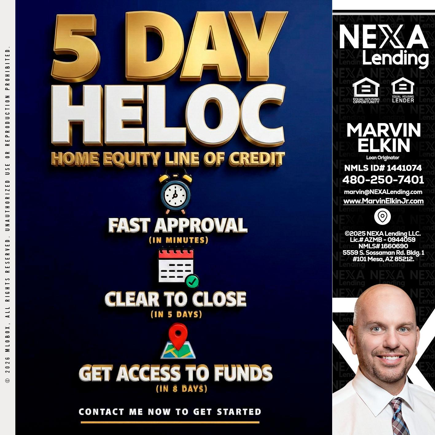 5 day hello - Marvin Elkin -Loan Originator