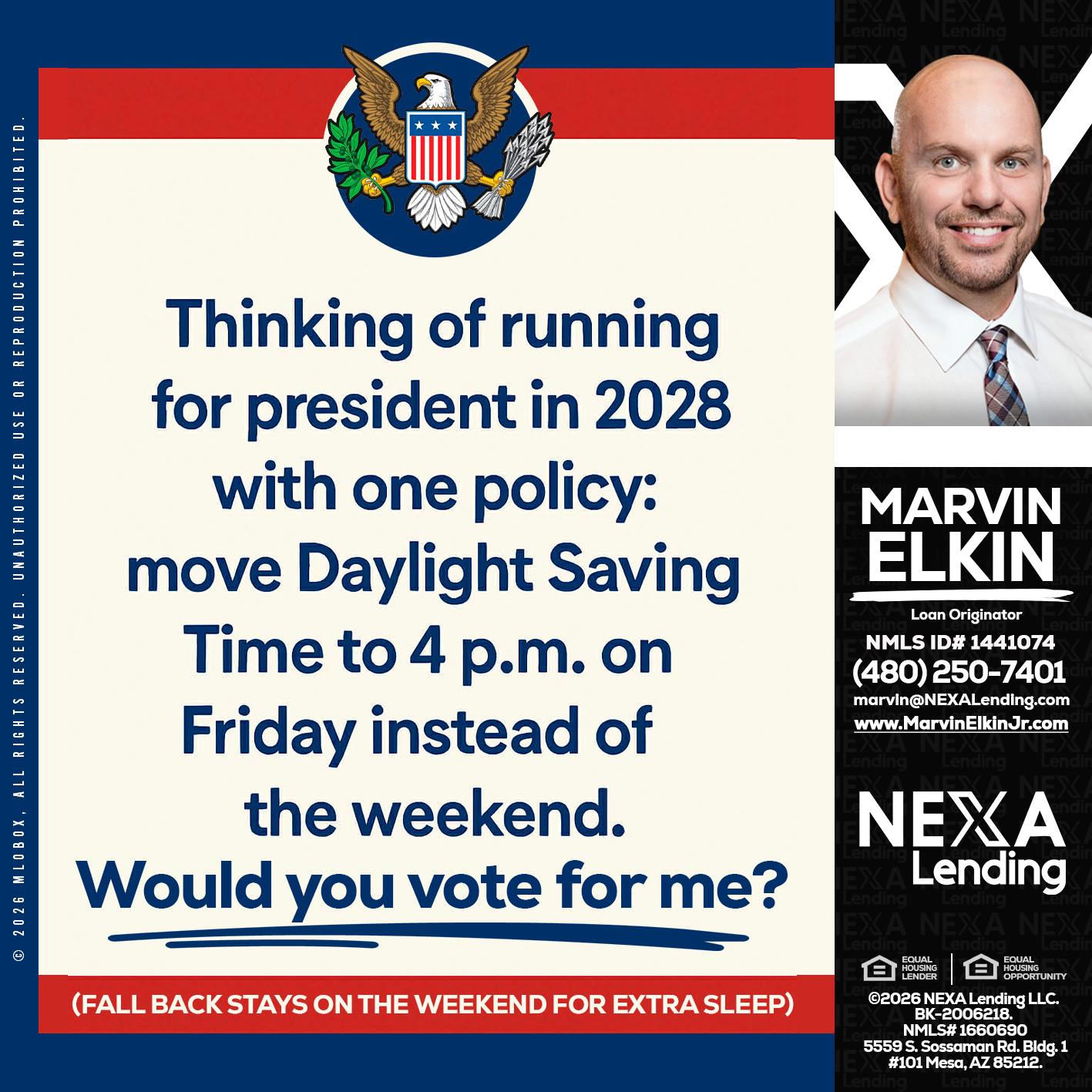 THINKING OF RUNING - Marvin Elkin -Loan Originator