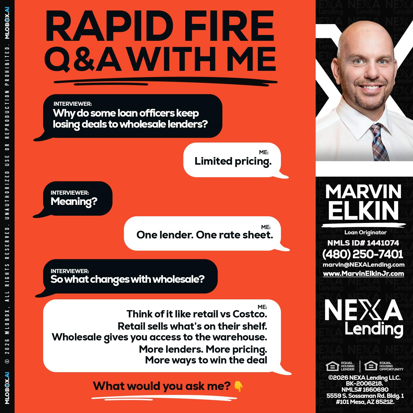 Q&A - Marvin Elkin -Loan Originator