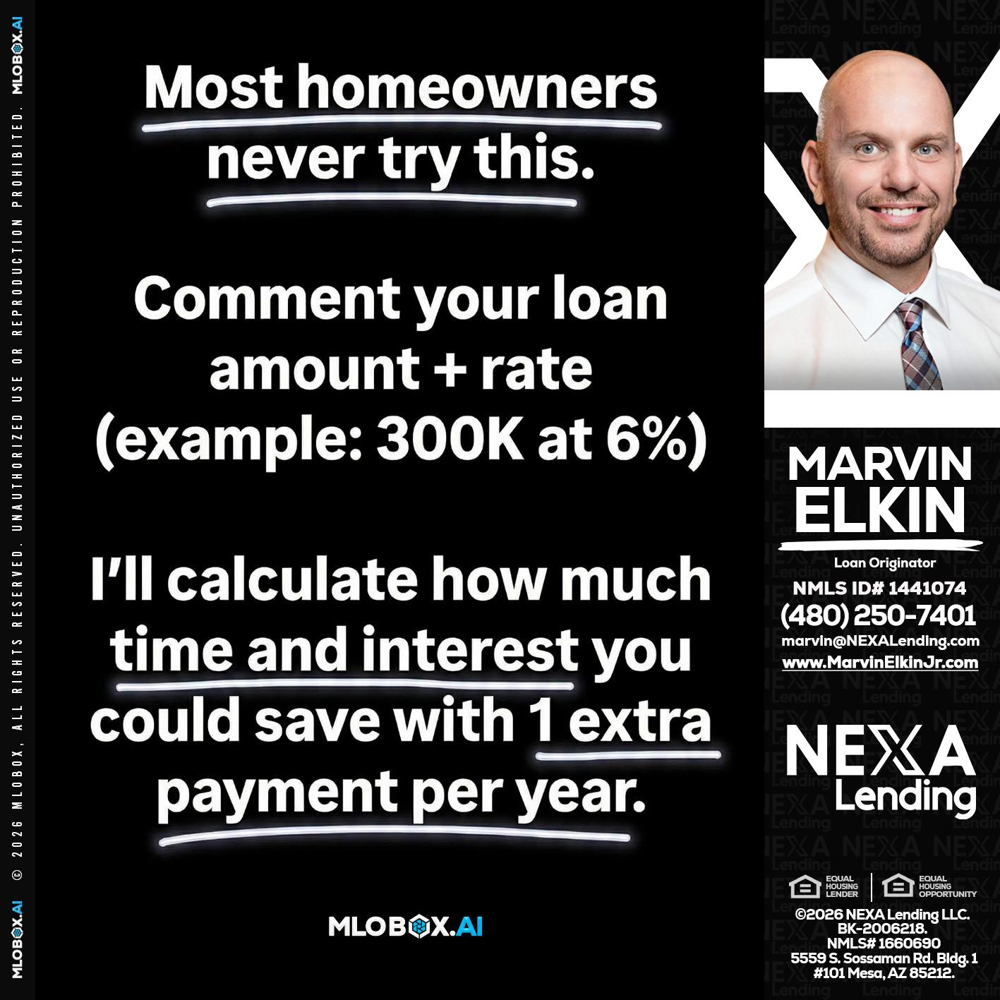 most owners - Marvin Elkin -Loan Originator