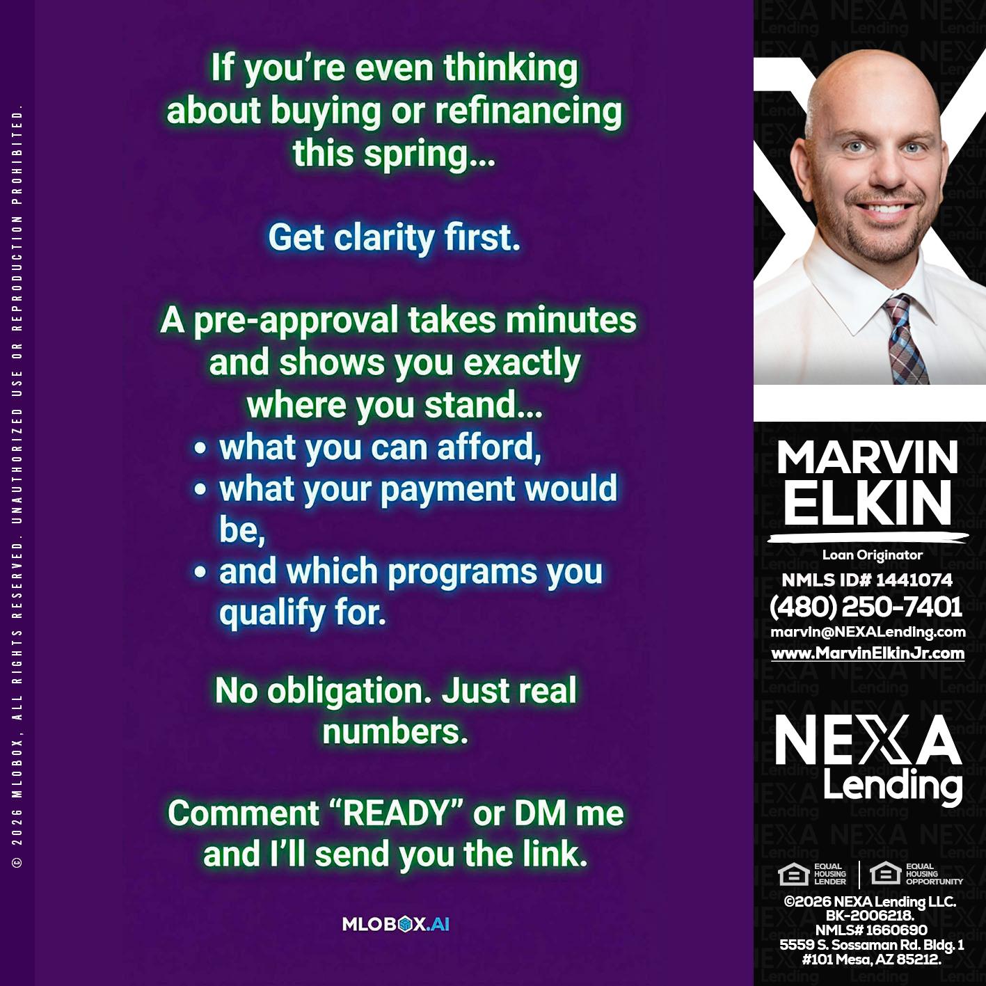 IF YOU THINKING - Marvin Elkin -Loan Originator
