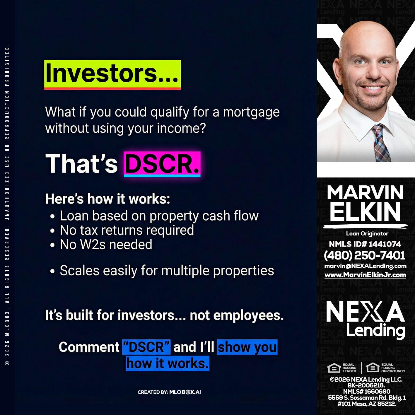 INVESTORS - Marvin Elkin -Loan Originator