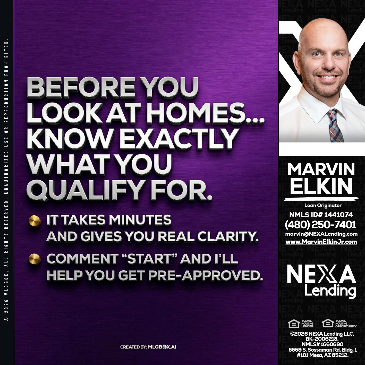 BEFORE YOU - Marvin Elkin -Loan Originator