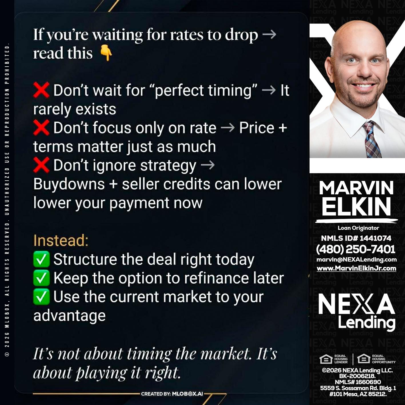 IF YOU ARE - Marvin Elkin -Loan Originator