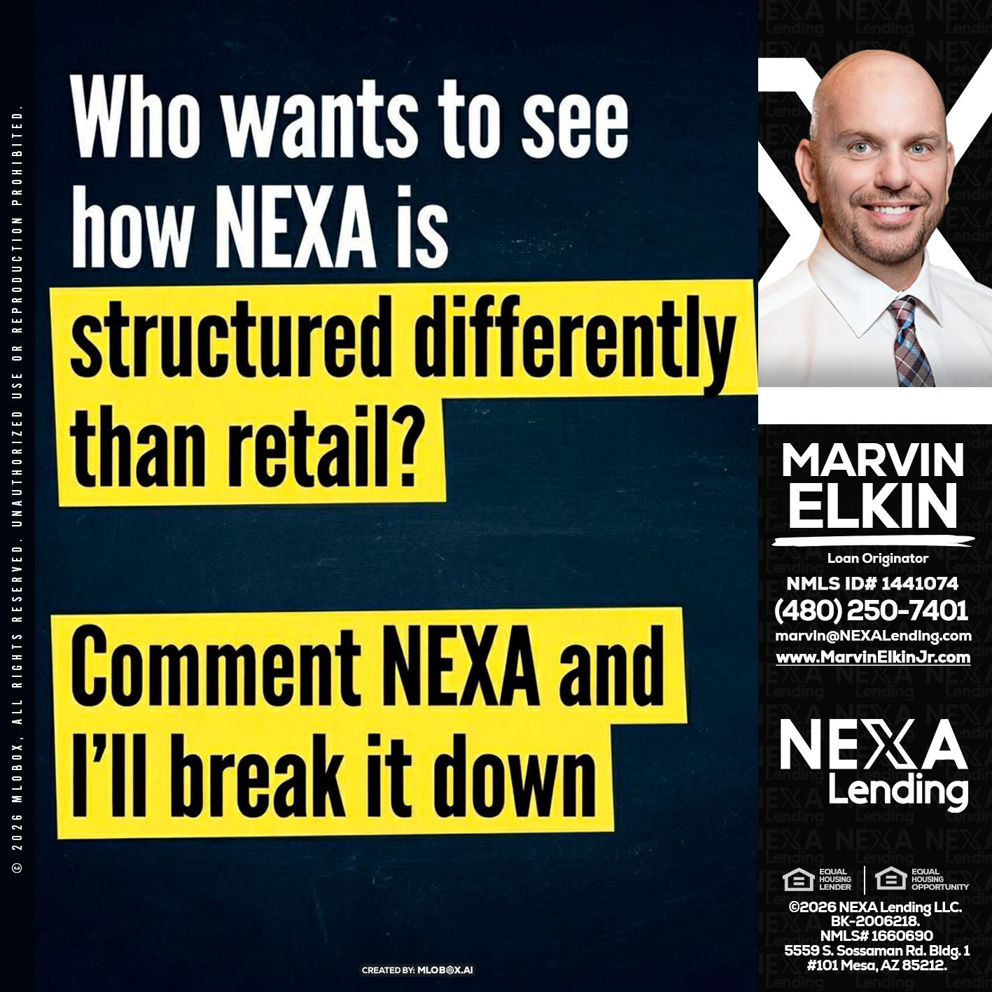 who want to see - Marvin Elkin -Loan Originator