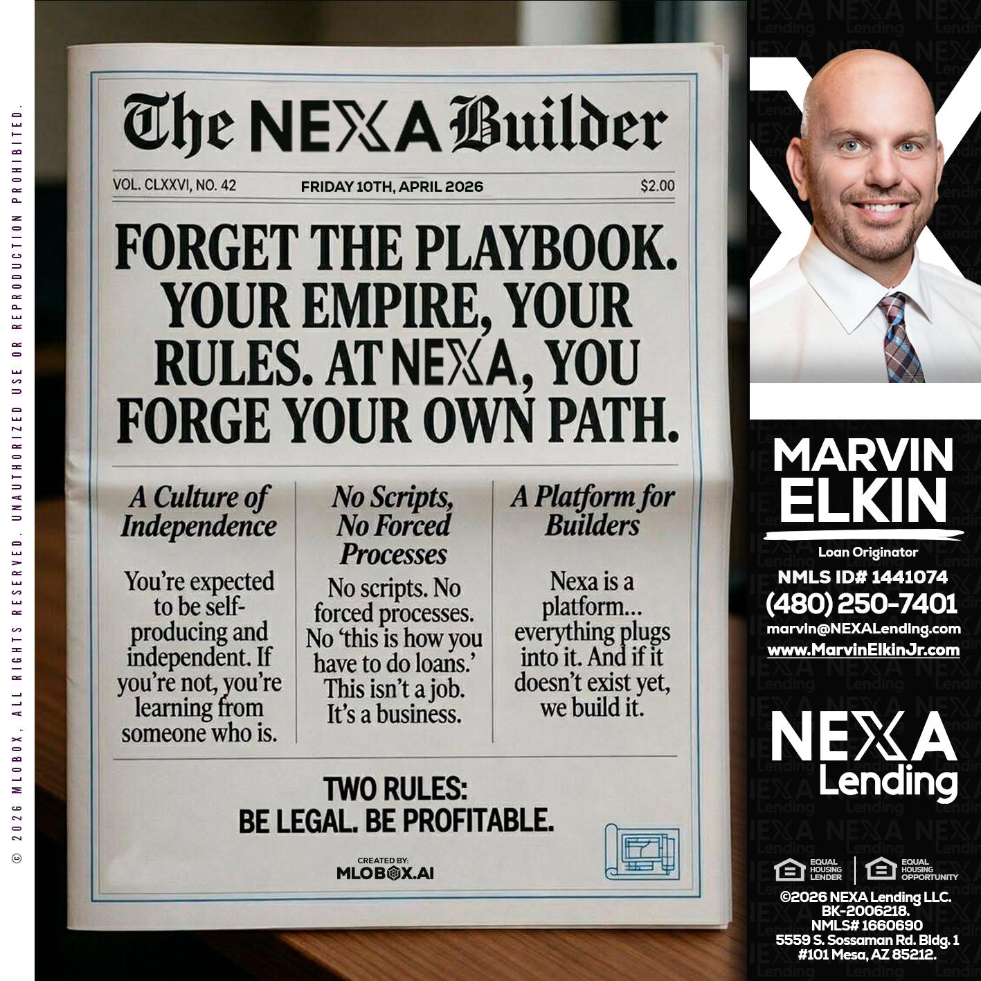 THE NEXA BUILDER - Marvin Elkin -Loan Originator
