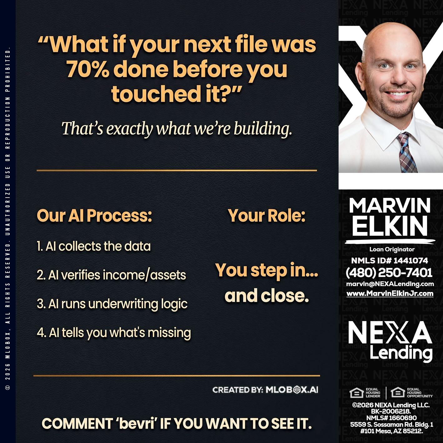 WHAT IF YOUR - Marvin Elkin -Loan Originator