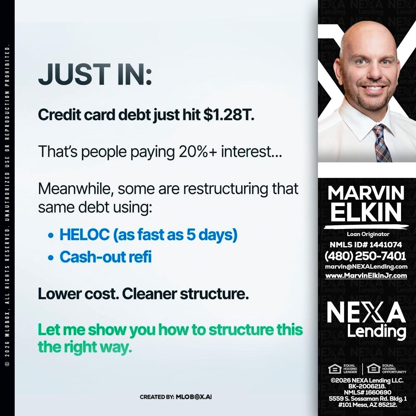 JUST IN - Marvin Elkin -Loan Originator