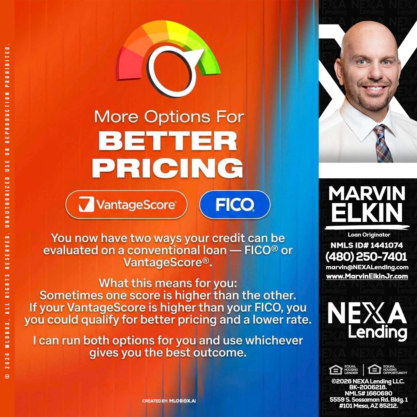 BETTER PRICING - Marvin Elkin -Loan Originator
