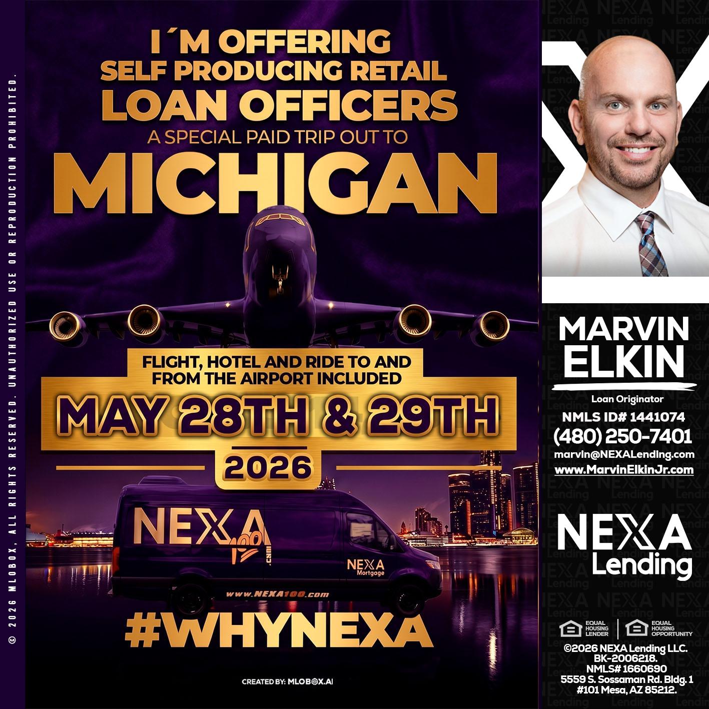 MICHIGAN - Marvin Elkin -Loan Originator