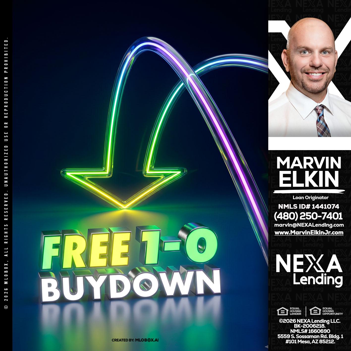 FREE 1-0 BUYDOWN - Marvin Elkin -Loan Originator