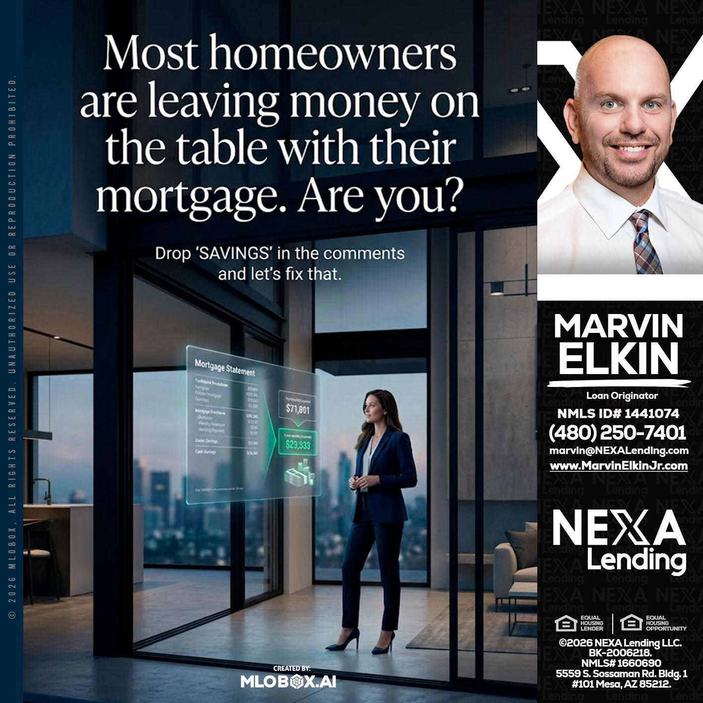 MOST OWNERS - Marvin Elkin -Loan Originator