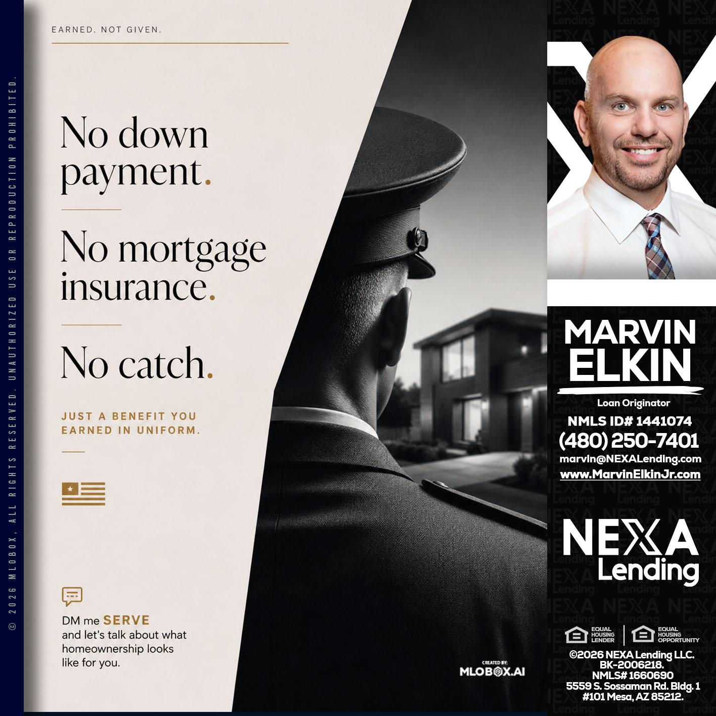 NO DOWN PAYMENT - Marvin Elkin -Loan Originator