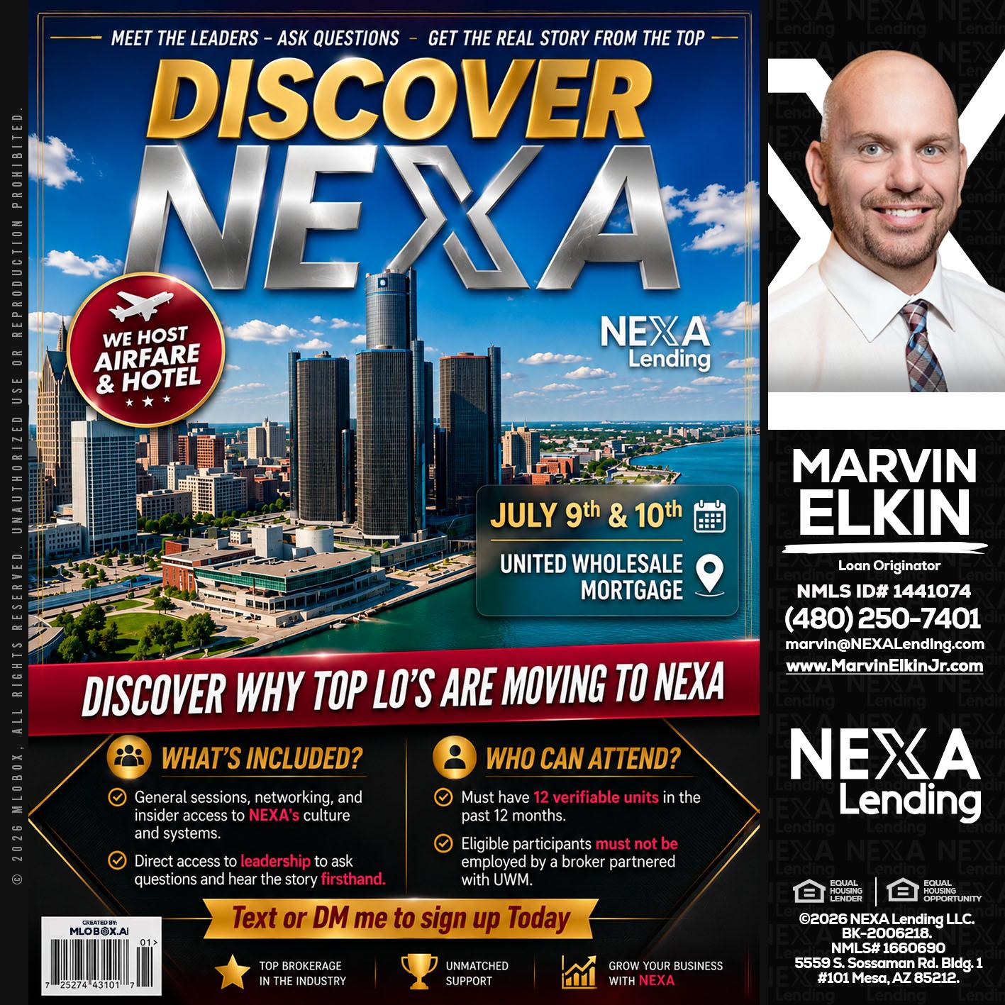 DISCOVER NEXA - Marvin Elkin -Loan Originator