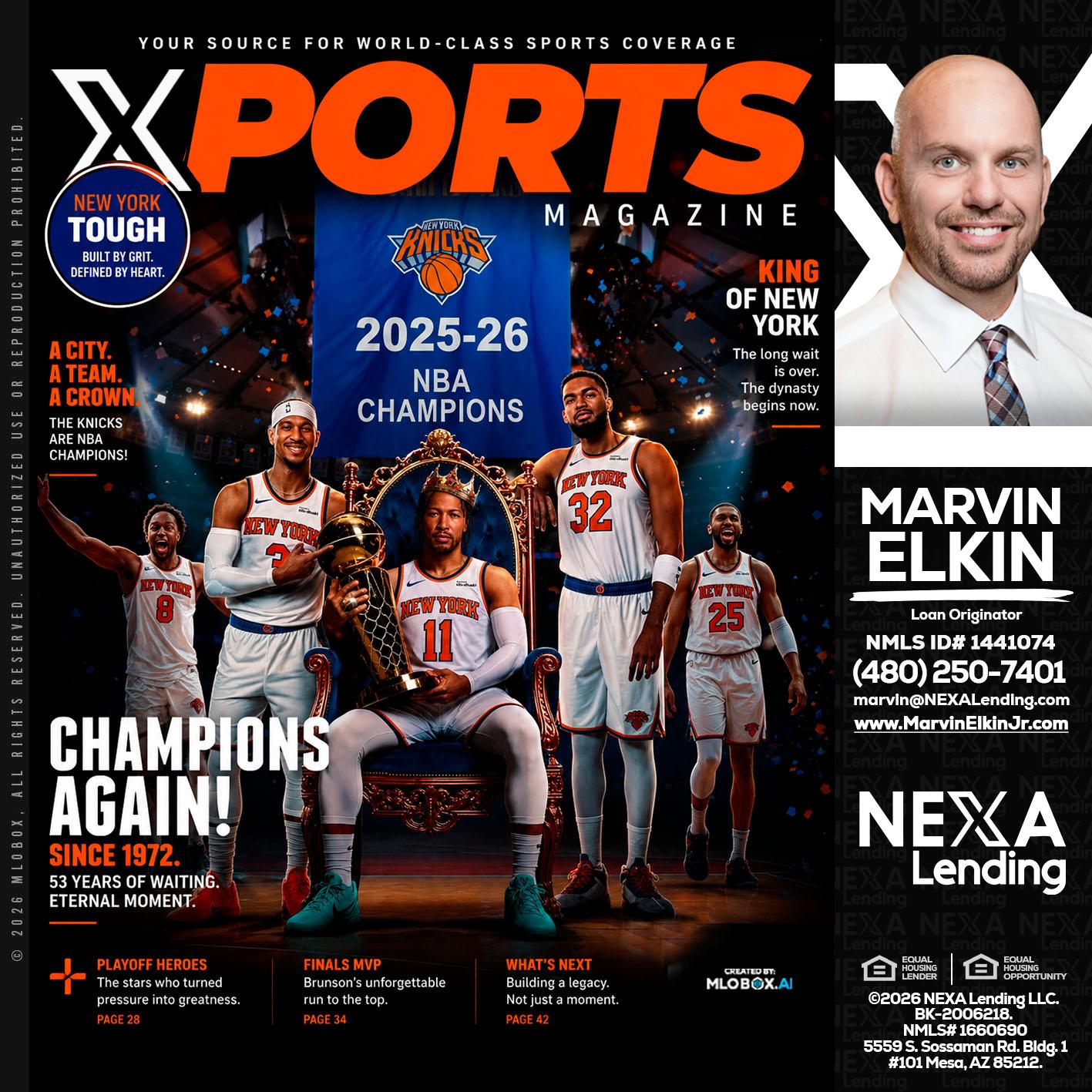 XPORTS MAGAZINE - Marvin Elkin -Loan Originator