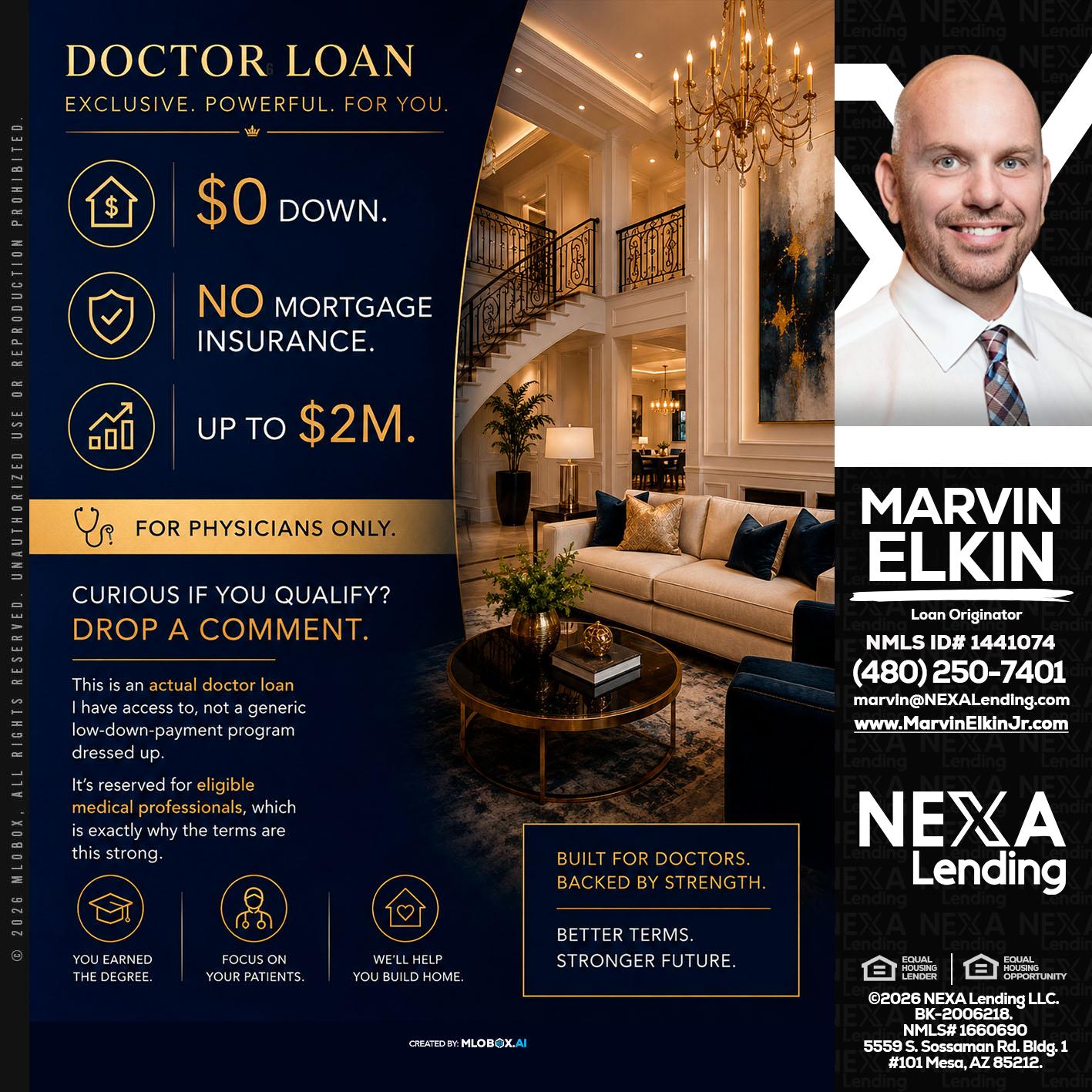 DOCTOR LOANS - Marvin Elkin -Loan Originator