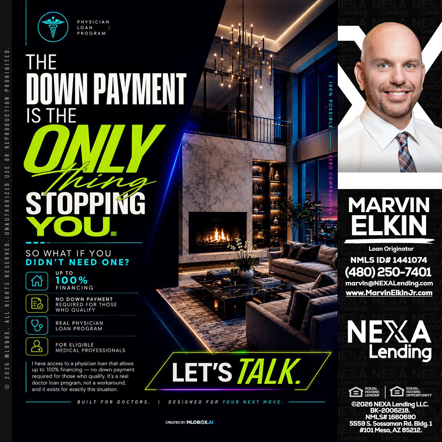 THE DOWN PAYMENT - Marvin Elkin -Loan Originator