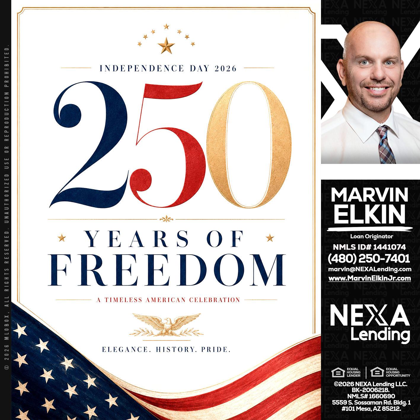 250 YEARS - Marvin Elkin -Loan Originator