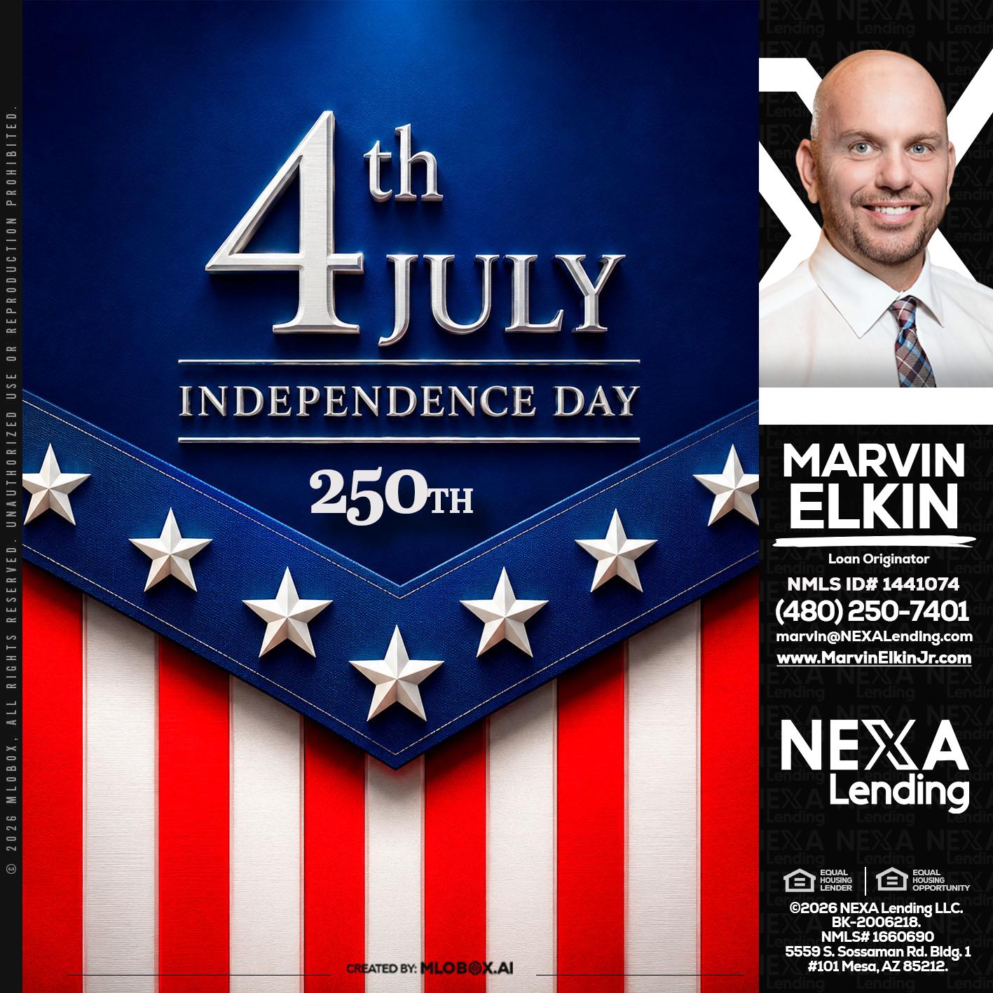 4th of july - Marvin Elkin -Loan Originator