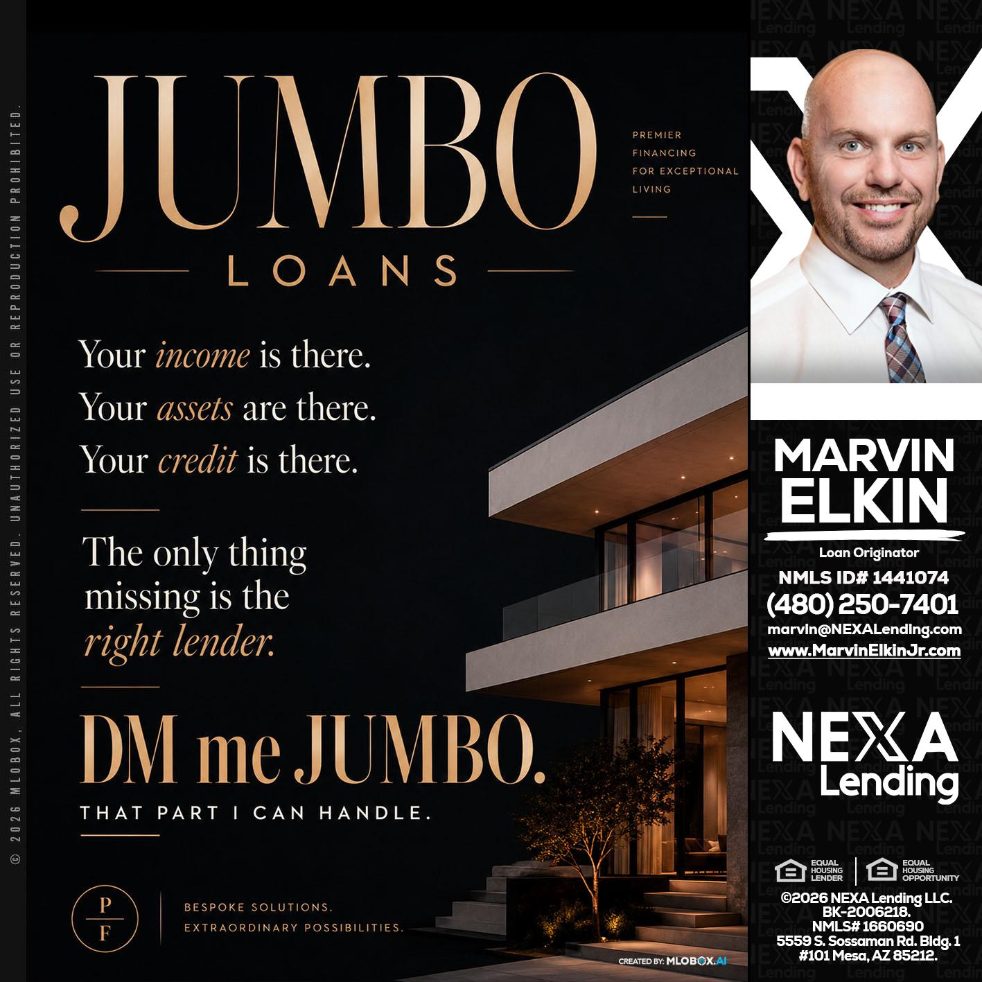 JUMBO LOANS - Marvin Elkin -Loan Originator