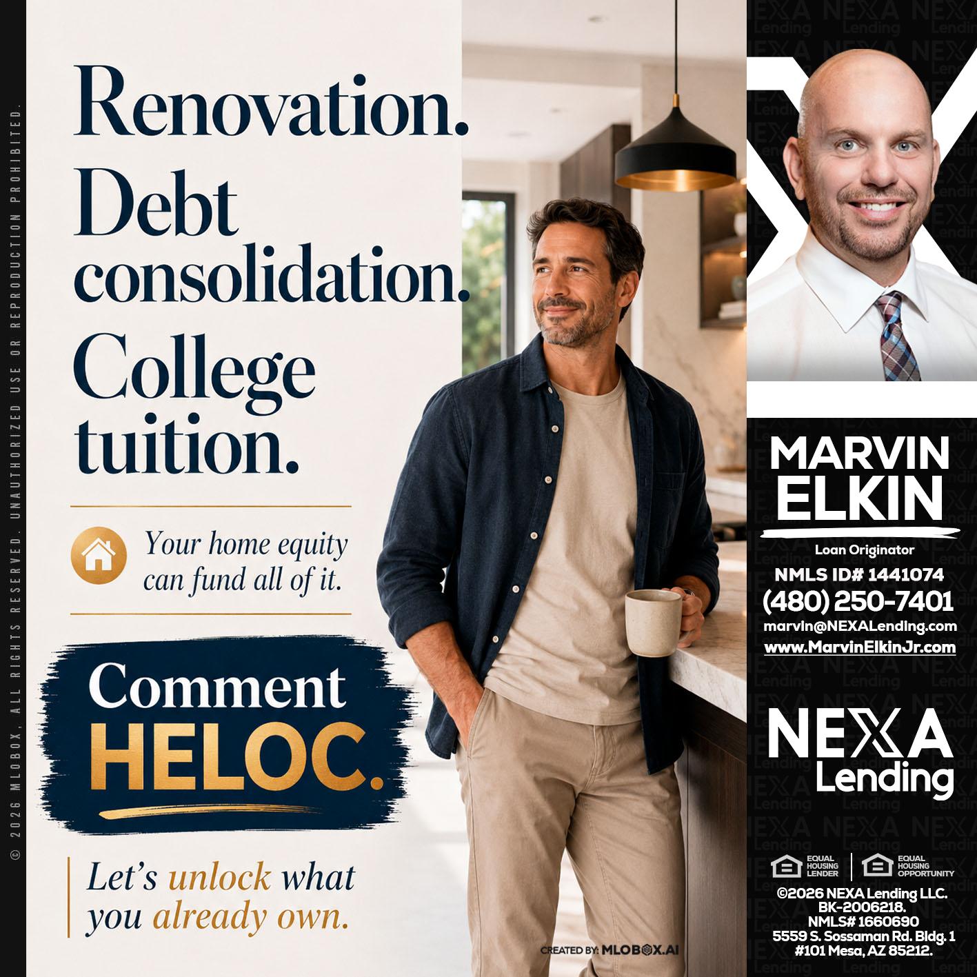 RENOVATION DEBT - Marvin Elkin -Loan Originator