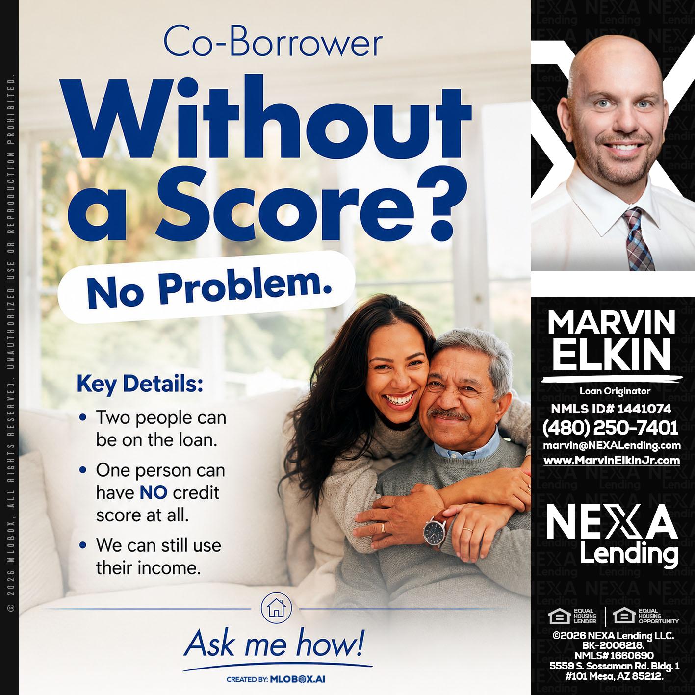 WITHOUT SCORE? - Marvin Elkin -Loan Originator