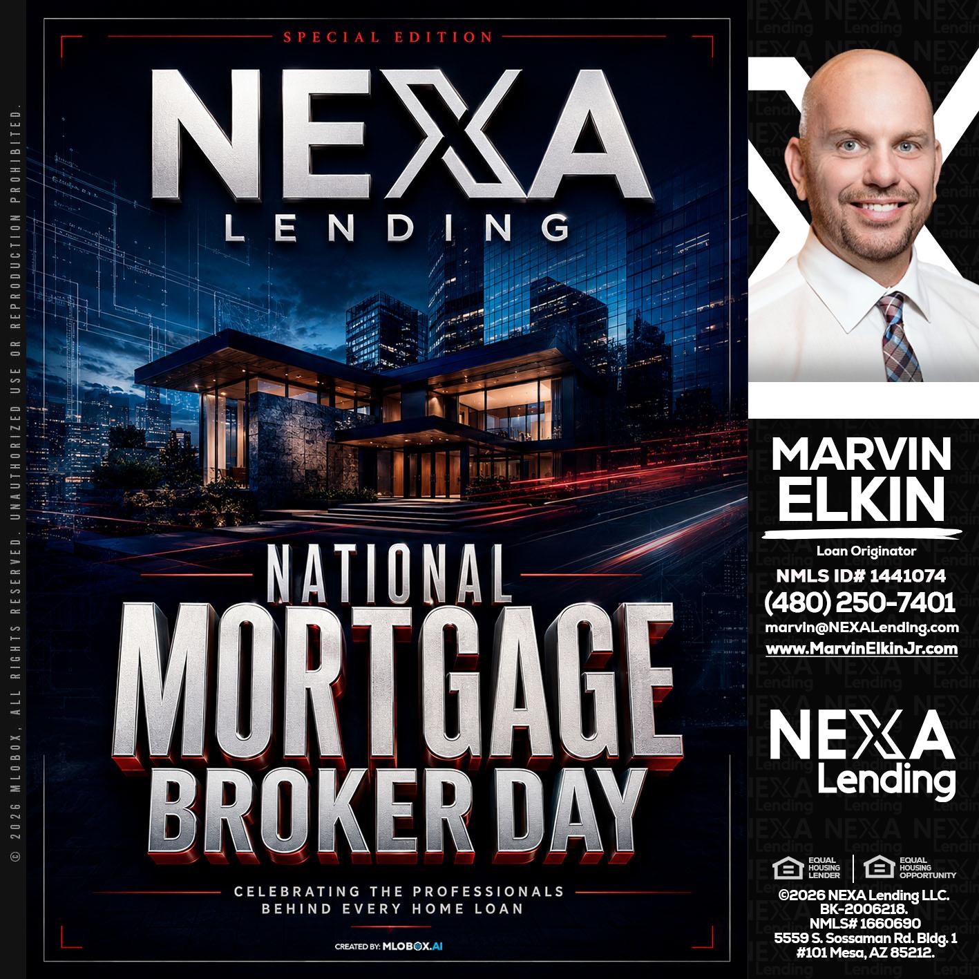 NATIONAL MORTGAGE BROKER DAY - Marvin Elkin -Loan Originator