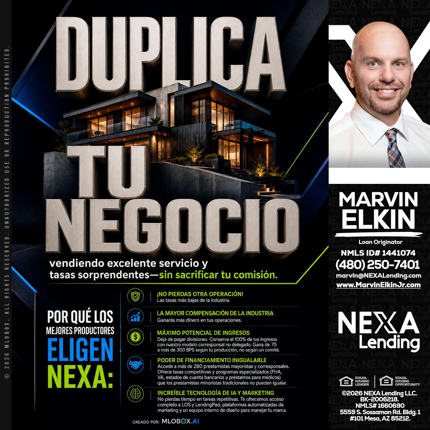 DUPLICA TU NEGOCIO - Marvin Elkin -Loan Originator