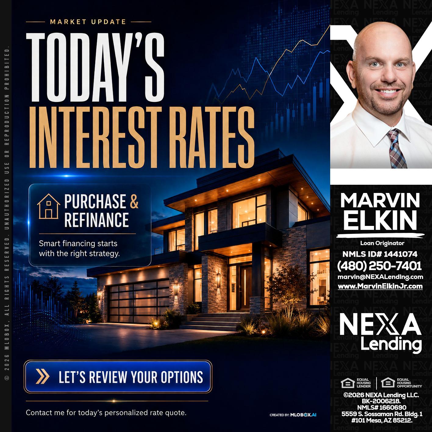 TODAYS RATES - Marvin Elkin -Loan Originator