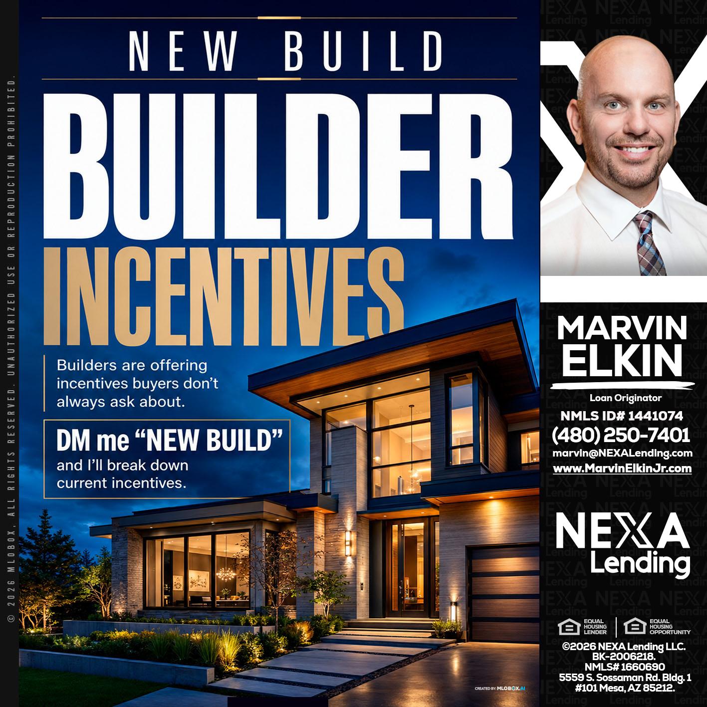 NEW BUILDER - Marvin Elkin -Loan Originator