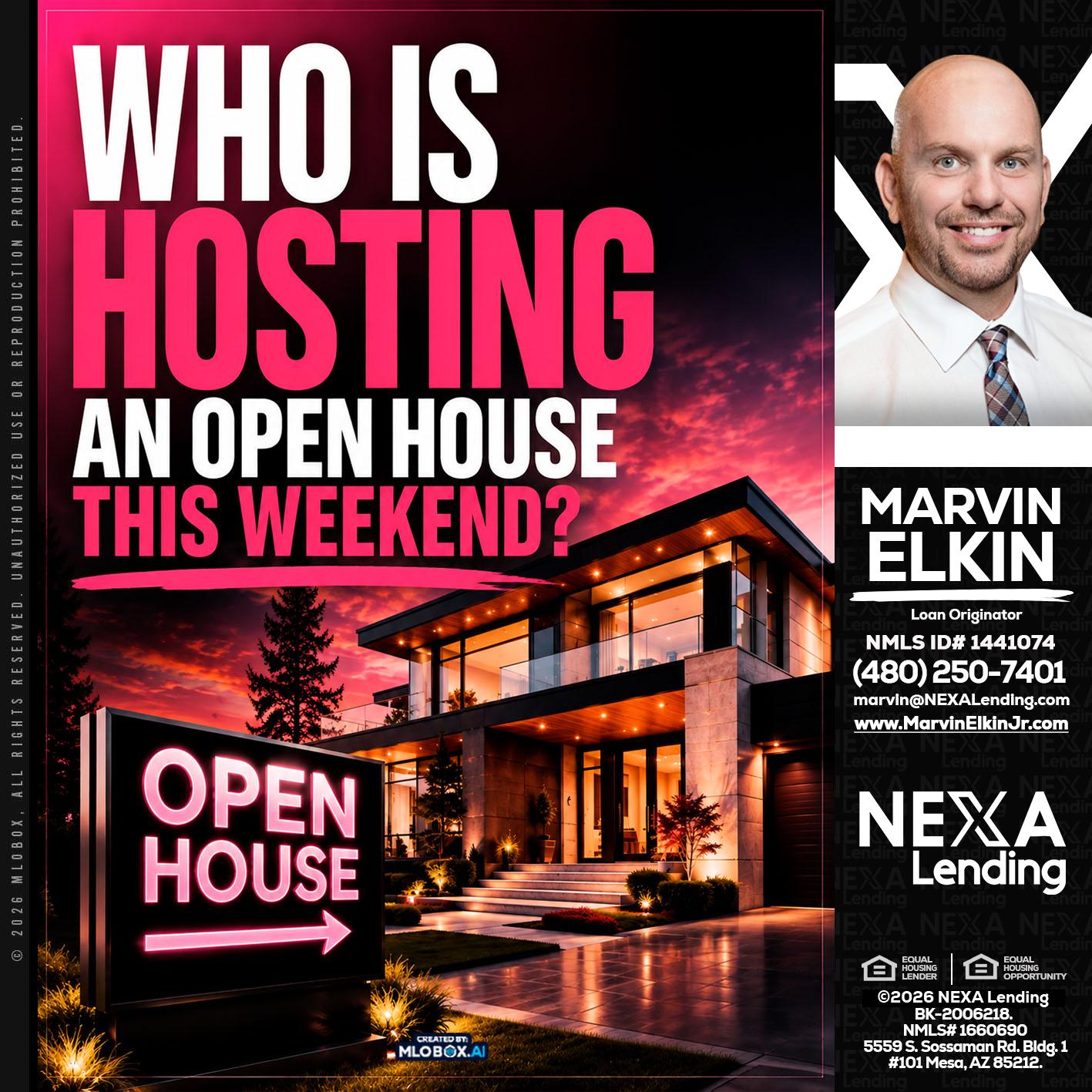 who's is hosting - Marvin Elkin -Loan Originator