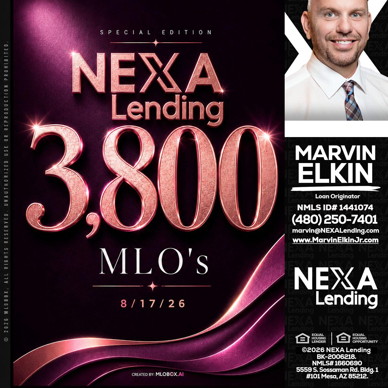 3800 MLOs - Marvin Elkin -Loan Originator