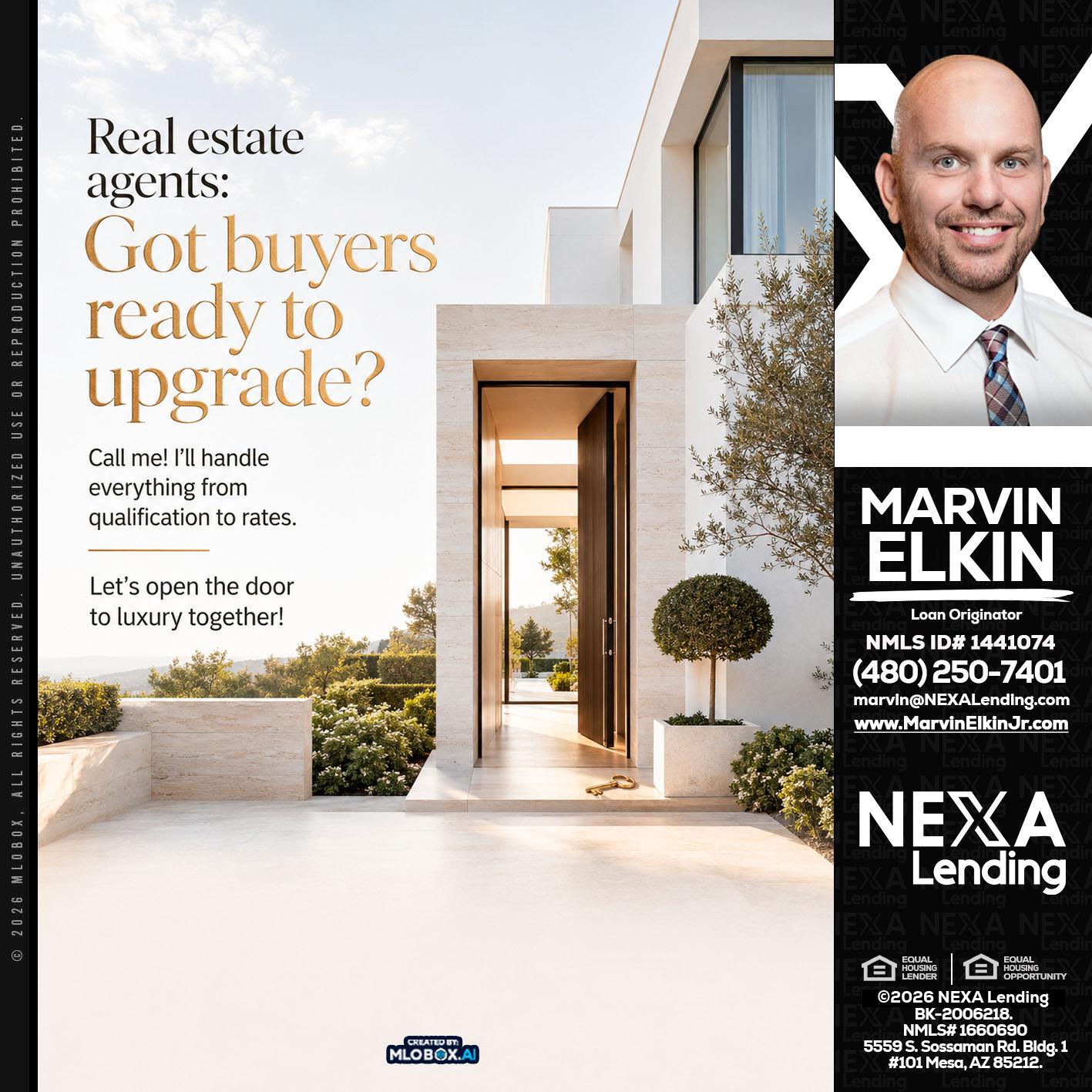 REAL ESTATE AGENTS - Marvin Elkin -Loan Originator